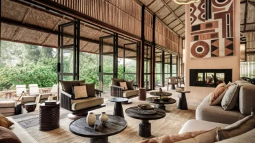 Gorilla Forest Lodge Uganda luxury interior - Rwanda vs Uganda primate trekking comparison-Ebenezer hotel apartments