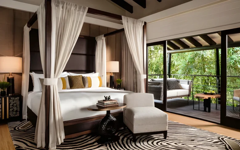 Luxury canopy suite with balcony and forest view near Nyungwe Forest, ideal hotel apartment for chimp trekking stays-ebenezer hotel apartments